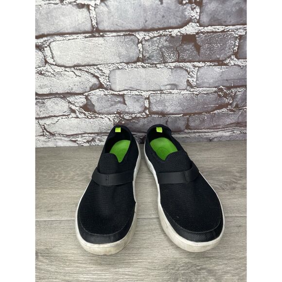 Oofos Black Fabric Slip On Recovery Shoes Women Sz 38.5EU/8M US - Picture 11 of 16